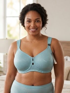 Voglo Bra By Penningtons No Underwire Padded Light Blue Green NWT SZ 42D